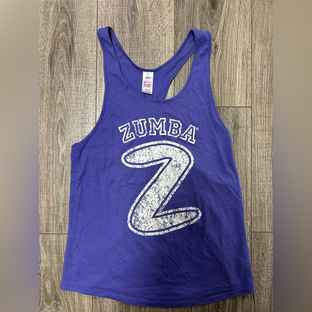 Zumba purple tank top
